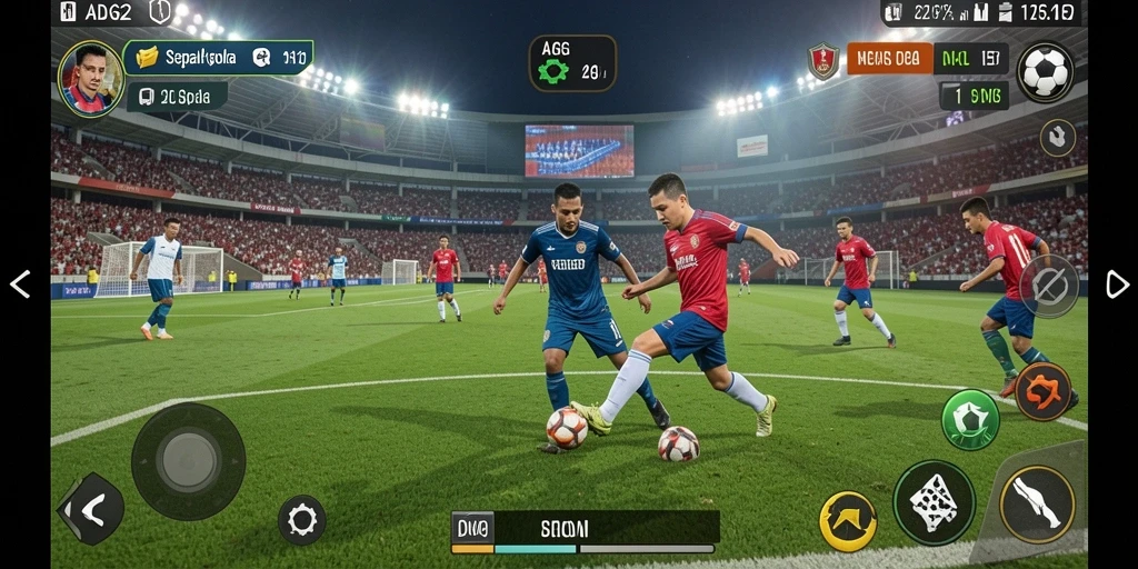 Tampilan permainan <strong>ADG62</strong> yang penuh aksi di lapangan sepak bola.
