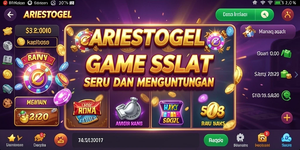 Tampilan gameplay ARIESTOGEL yang seru dan interaktif.