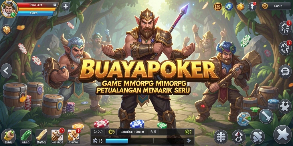 Tampilan gameplay BUAYAPOKER menampilkan pertarungan intens antar pemain.