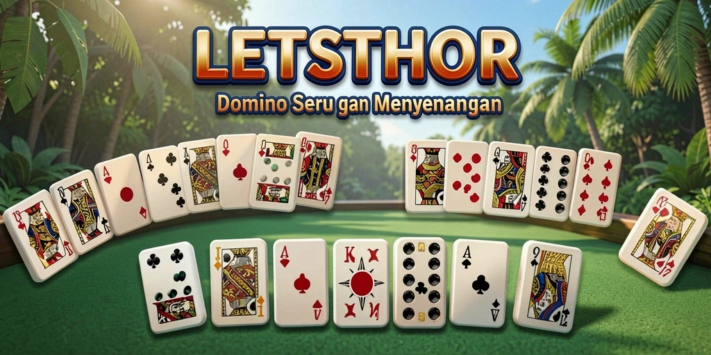 Gameplay Domino seru dalam LETSTHOR dengan grafis menawan.