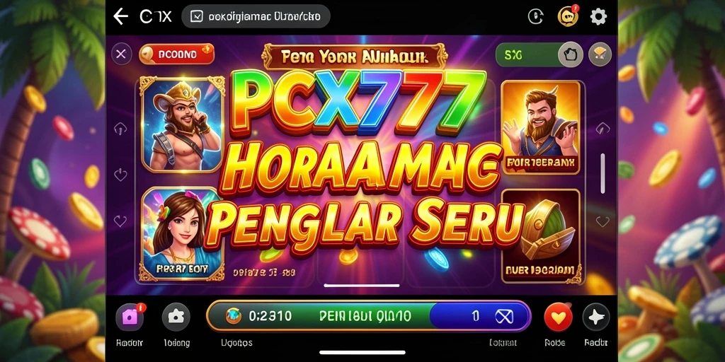 Tampilan gameplay menarik dari PCX777 yang memikat pemain.