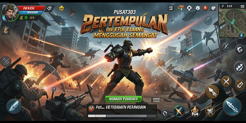 Gameplay seru di arena pertarungan PUSAT303.