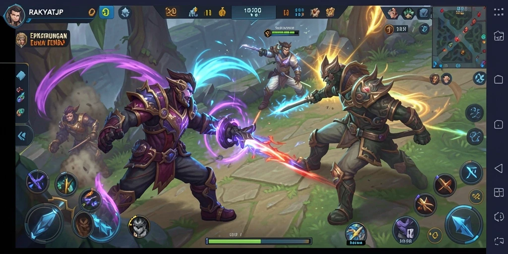 Screenshot gameplay intens dari RAKYATJP dalam aksi.