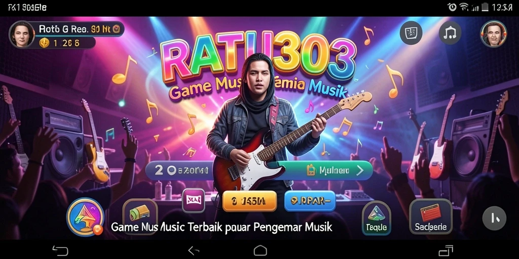 Tampilan gameplay yang menarik dalam RATU303 saat bermain musik.