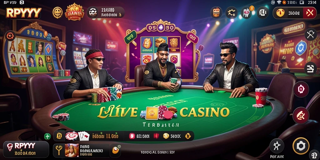 Tampilan visual mengesankan dari gameplay Live Casino RPYYY.