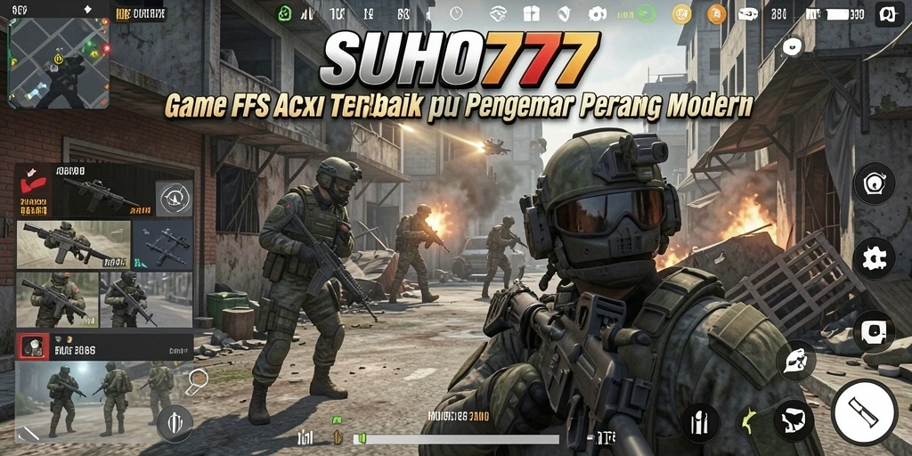 Screenshot gameplay menampilkan pertempuran intens dalam SUHU777.