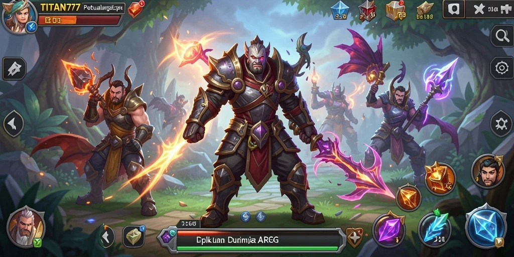 Tampilan gameplay epik dari TITAN777 yang penuh aksi.